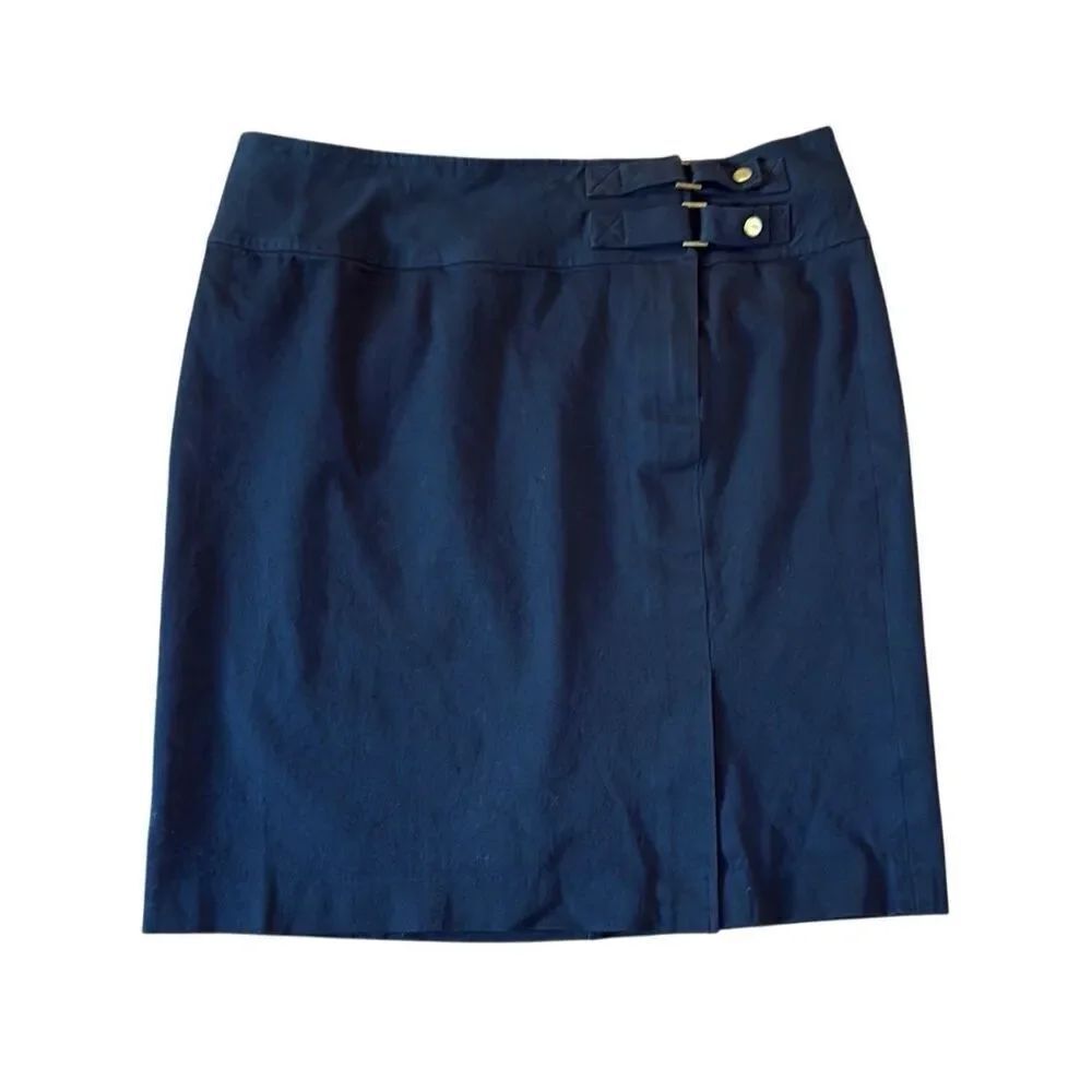 Lauren Ralph Lauren black buckle detail pencil skirt 16